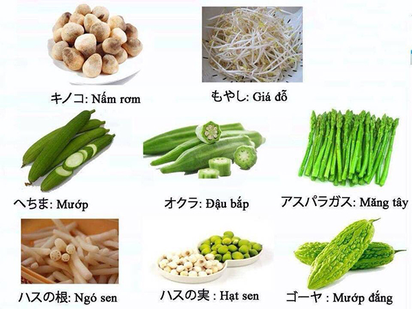Từ vựng tiếng Nhật về các loại rau củ quả