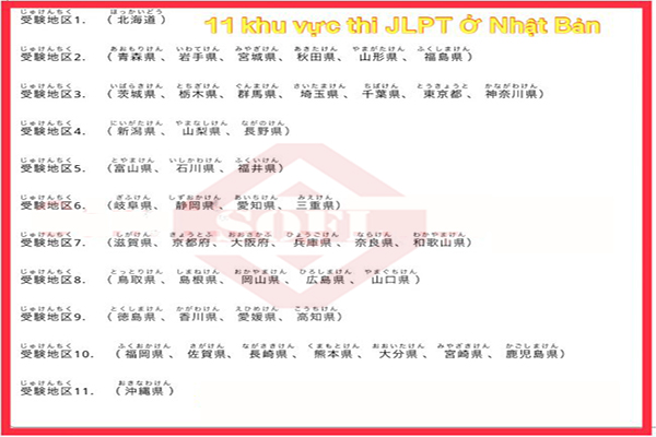 Hướng dẫn chọn khu vực thi JLPT ở Nhật Bản khi đăng ký qua mạng