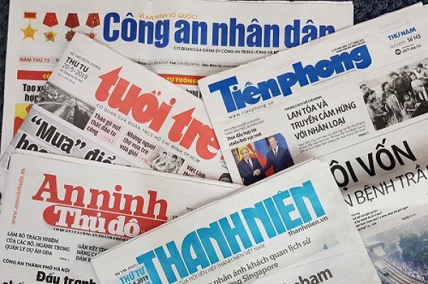 Các tờ báo lớn của Việt Nam trong tiếng Nhật
