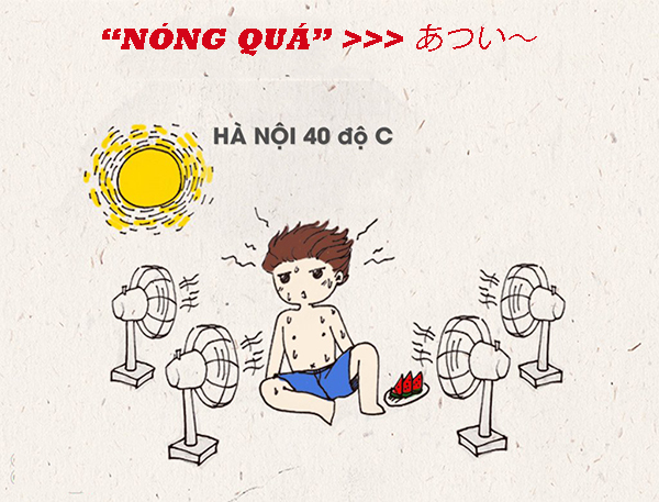 Mẫu câu tiếng Nhật giao tiếp than vãn khi thời tiết Nóng bức