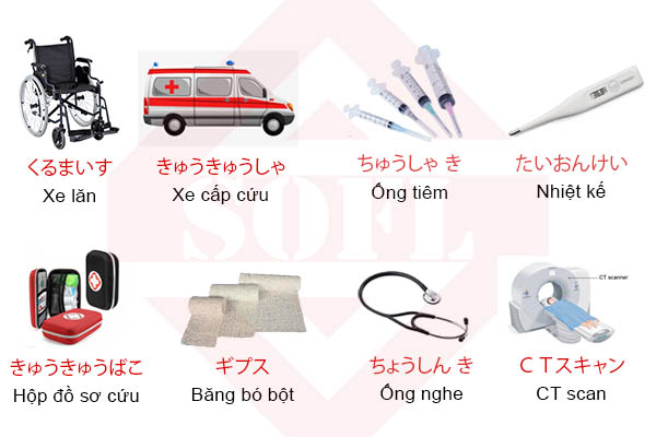 Từ vựng tiếng Nhật về các dụng cụ trong y tế