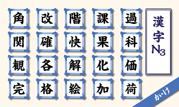 Học Kanji N3 theo âm on hàng K