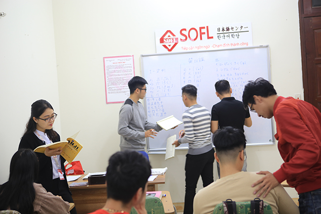 Lớp học tiếng Nhật tại trung tâm tiếng Nhật SOFL